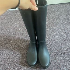 Black coach rain boots